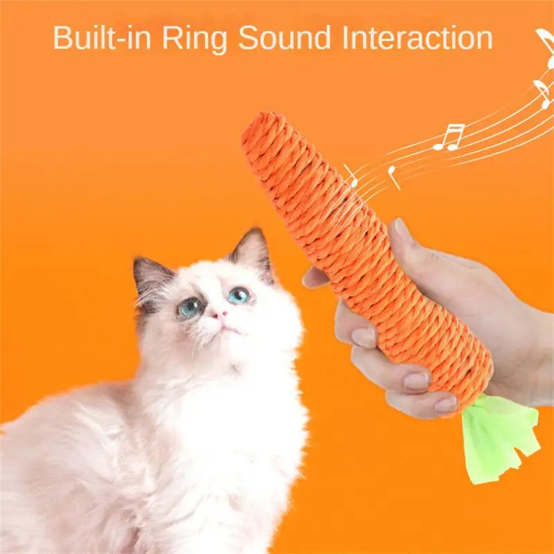 Carrot Shaped Paper Ropes Weave Pet Toy Chew