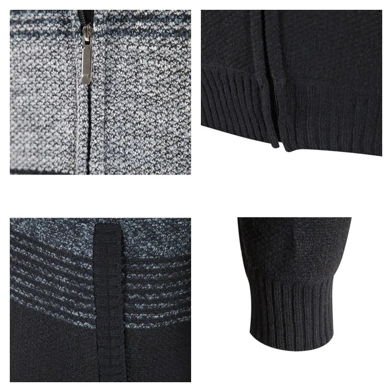 Autumn Winter Warm Cardigan Male Thick Knit Sweaters