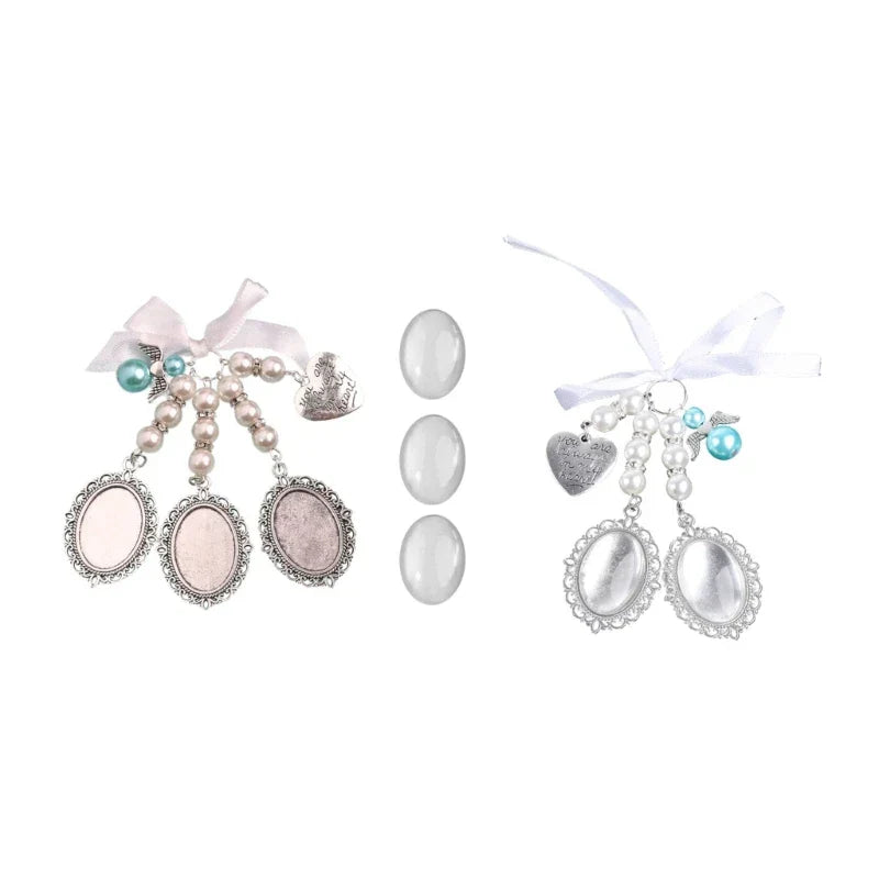 Wedding Bouquet Charm Lace Oval Bridal Bouquet Angel