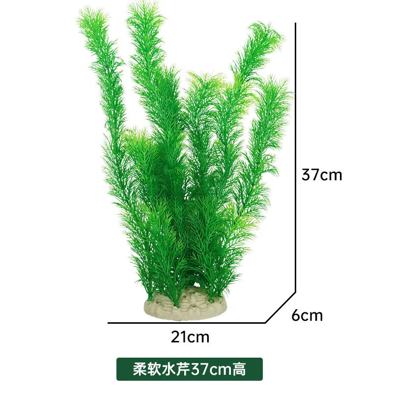 24-52cm Large Aquarium Plants Plastic Grass Fish Tank