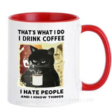 Funny Cat Mugs Coworker Gifts Coffee Spelled Backwards