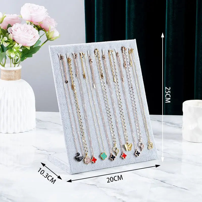 Velvet Necklace Pendant Display Stand Women Jewelry Rack