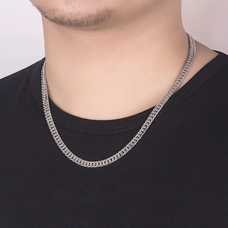 Fashion original 6MM geometric chain man 925 Sterling