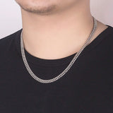 Fashion original 6MM geometric chain man 925 Sterling