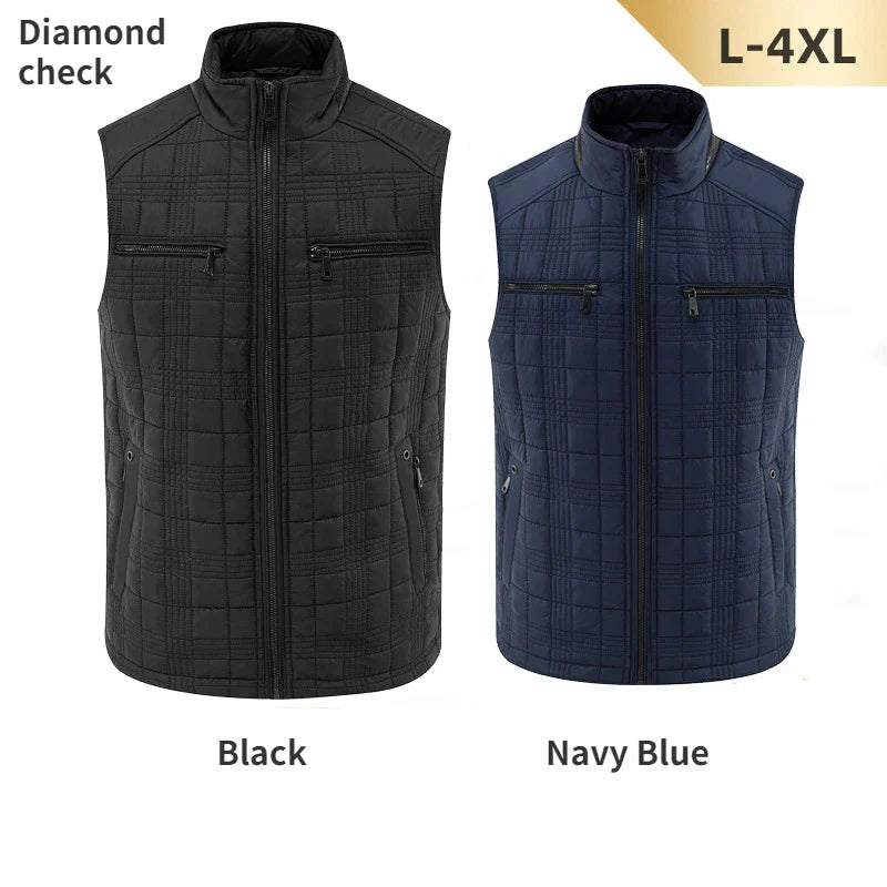 Multi Pocket Men's Vest Thickened Warm Outdoor Sleeveless