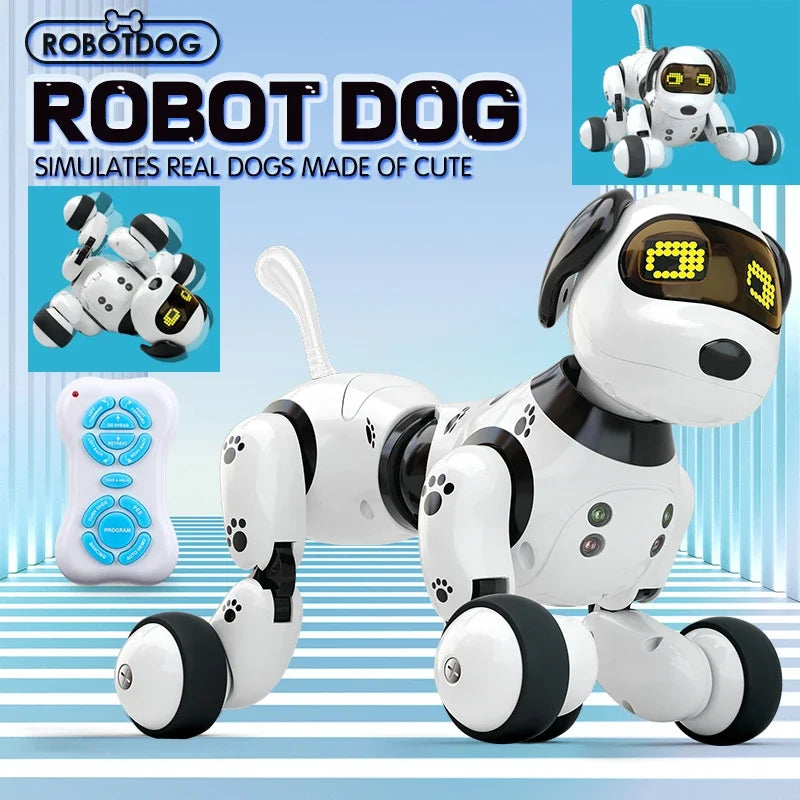 Programming Remote Control Dog Robots Toys Kids Girls