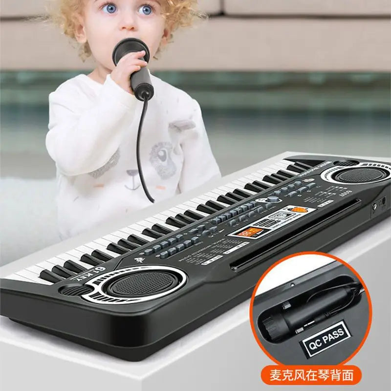 61-key Children's Electronic Piano Keyboard Portable Educational Toy