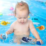 Magnet Baby Bath Fishing Toys Wind-up Swimming Whales