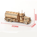 DIY Wooden Train Locomotive Puzzles Toys 3D Children