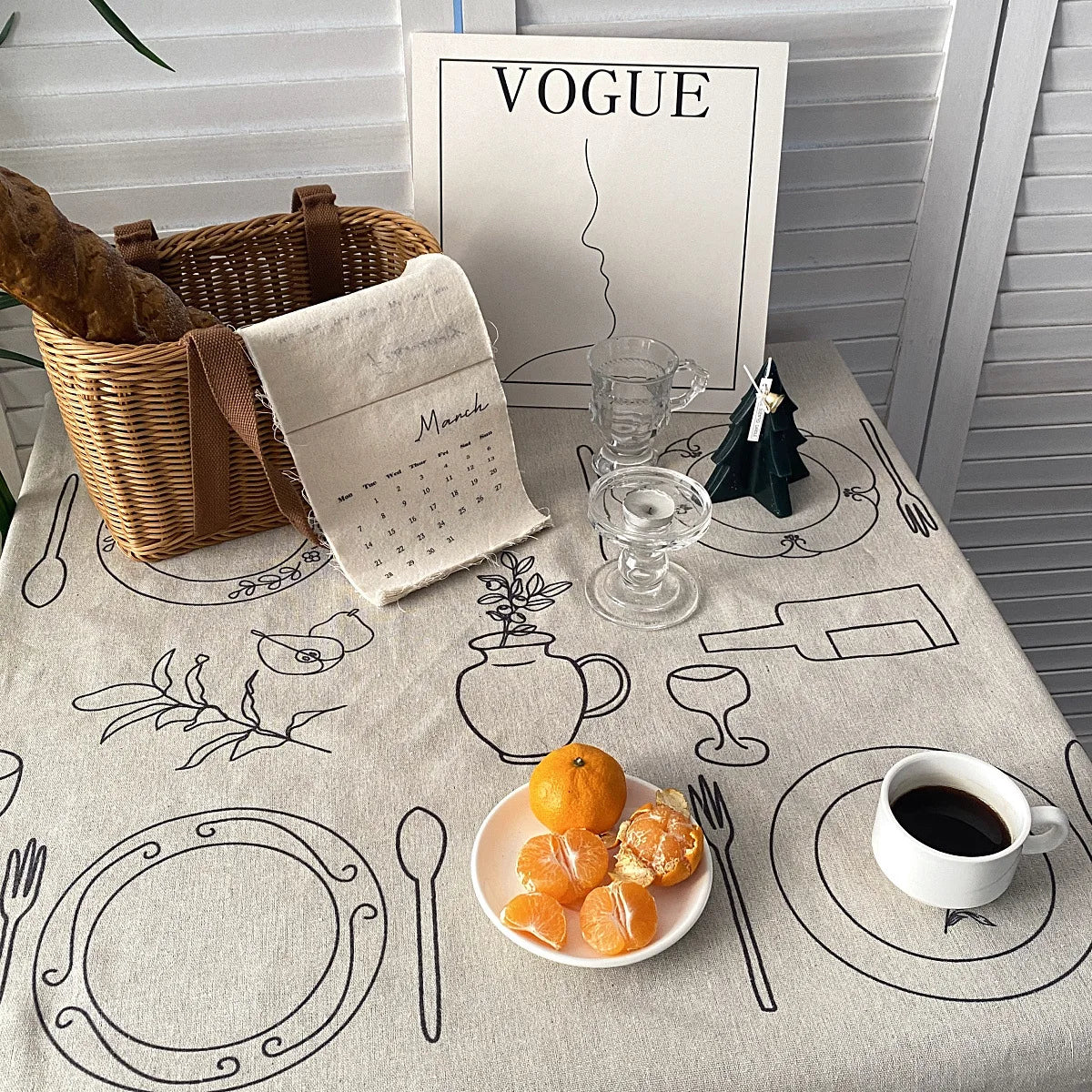 Creative Cotton and Linen Table Cloth Ins Style