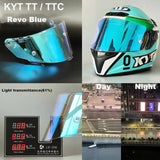 KYT TT COURSE Motorcycle Helmet Visor Lens Full Face Helmet Casco Moto Accessories Windshield Anti-UV KYT Capacete TTC VESC-8