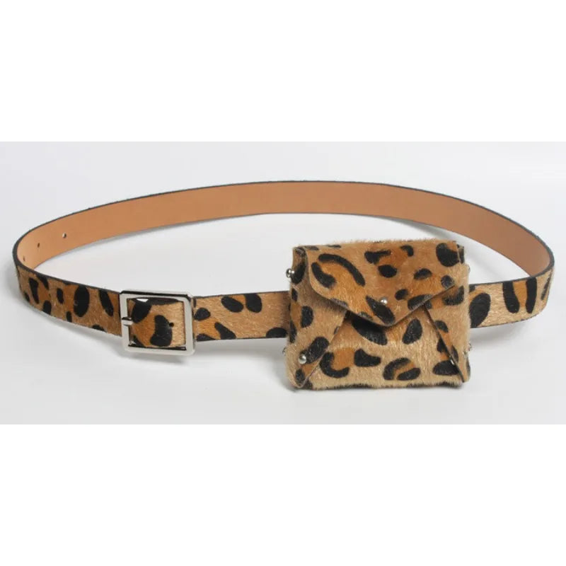 Women's Leopard Print Belt Bag for Autumn/Winter Fashion