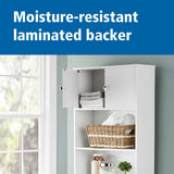 White 23 in. W Bathroom Space Saver Cabinet
