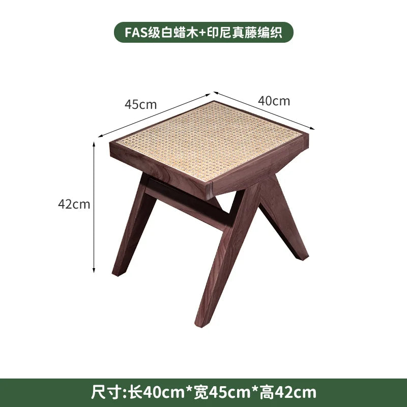 Solid Wood Leisure Conference Chair Rattan Solid Wood