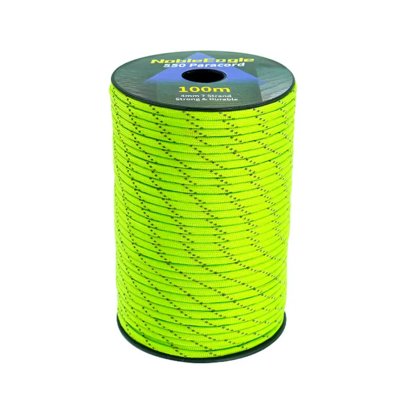 100m 550 Military Reflective Paracord 7 Strand 4mm