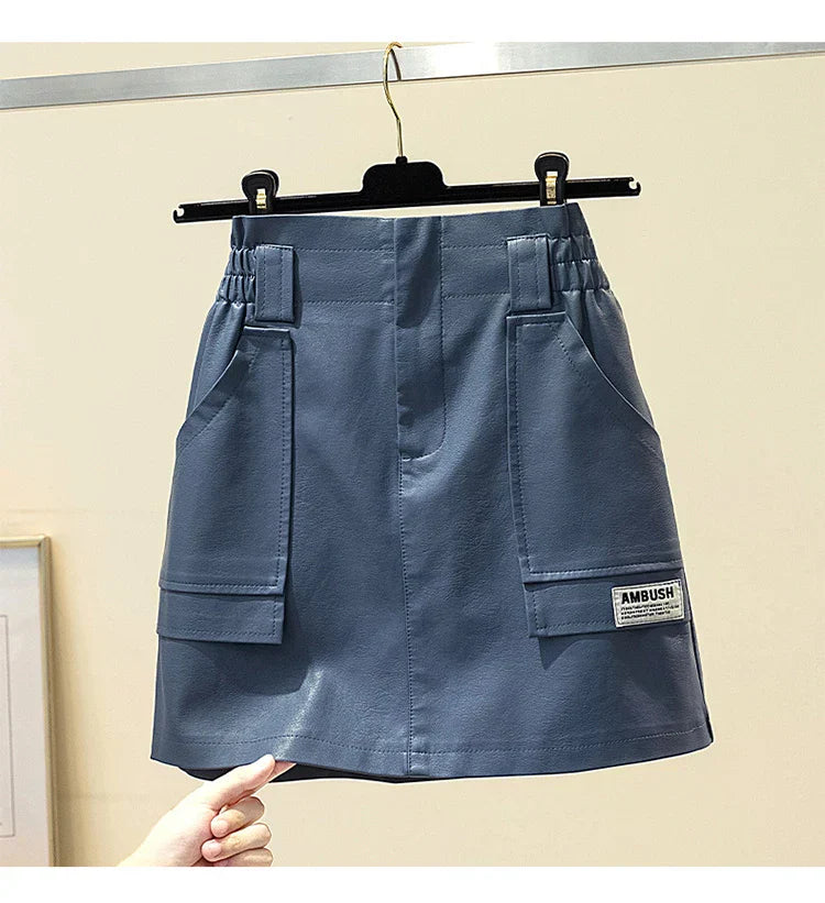 Plus Size 3XL 4XL PU Punk y2k Skirt