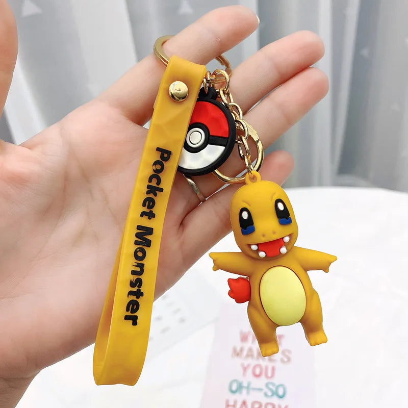 Pokemon Keychain Anime Figures Pikachu Cartoon Key Chain