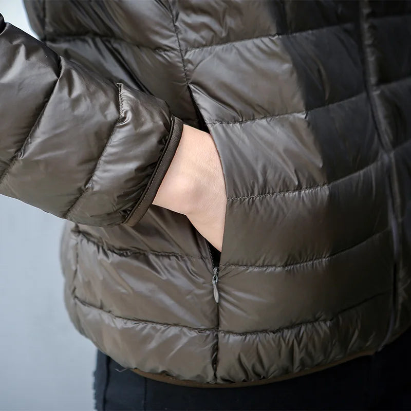 FGKKS Autumn Lightweight Thin Duck Down Jacket Men