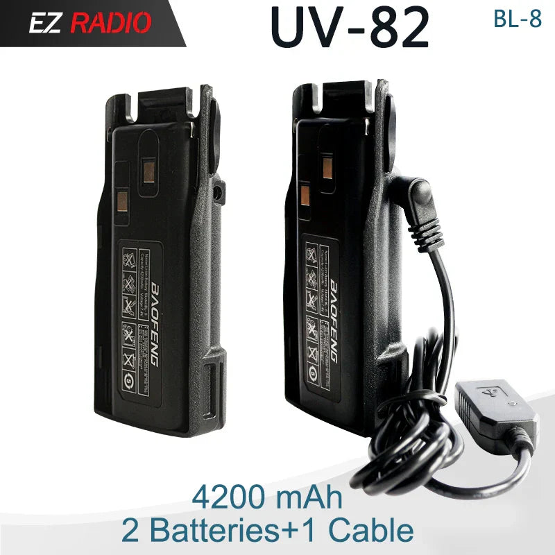 Baofeng UV 82 Battery BL-8 Walkie Talkies Ham