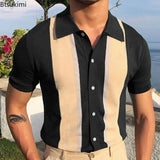 Men's Summer Short Sleeve Polo Shirts Knitted Business