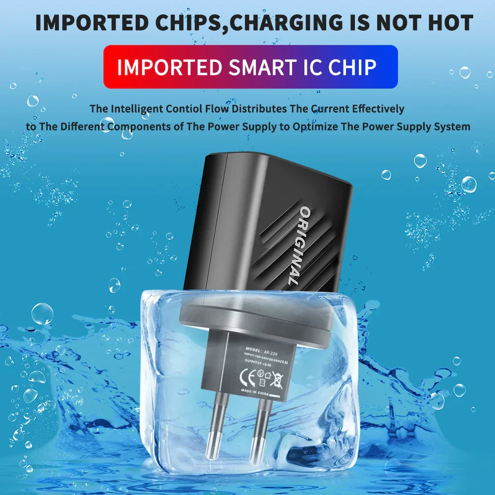 Dual USB Charger 20W Mobile Phone Charger Fast