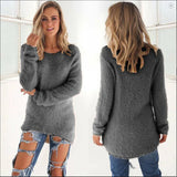 2023 Womens Winter Fleece Fluffy Sweater Jumper Ladies