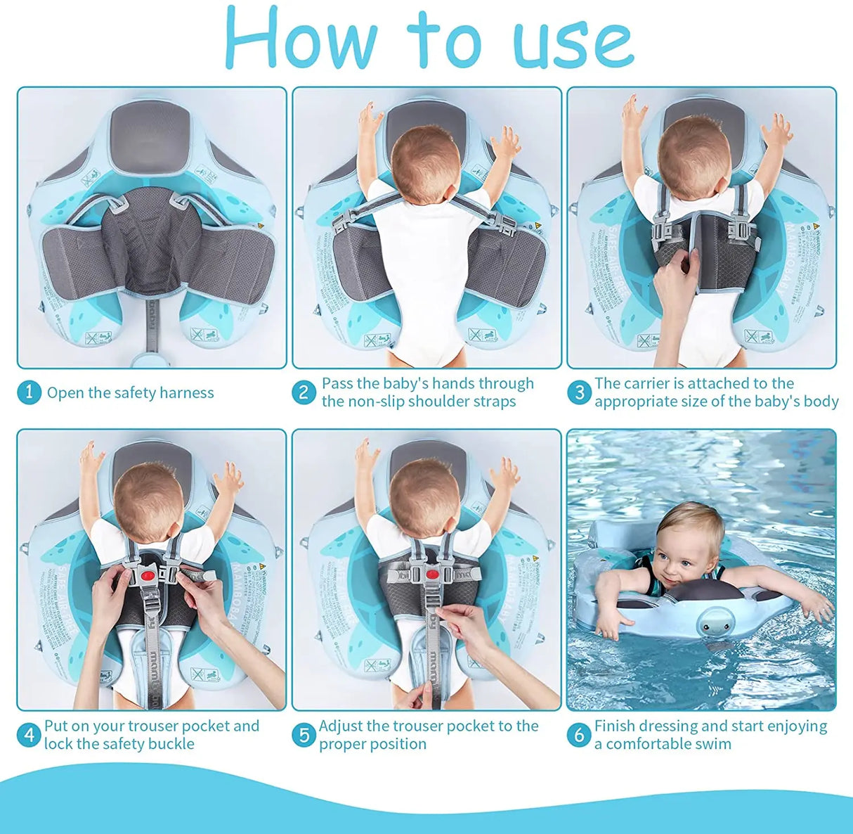 Mambobaby Float Non Inflatable Upgrade Soft Baby Swimming