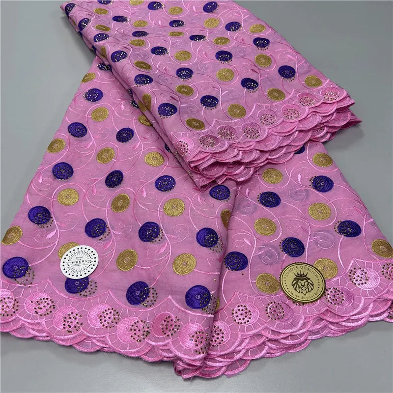 5 yard Swiss lace fabric latest heavy beaded