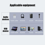 Portable External Usb To 3.5mm Mic Headphone Jack