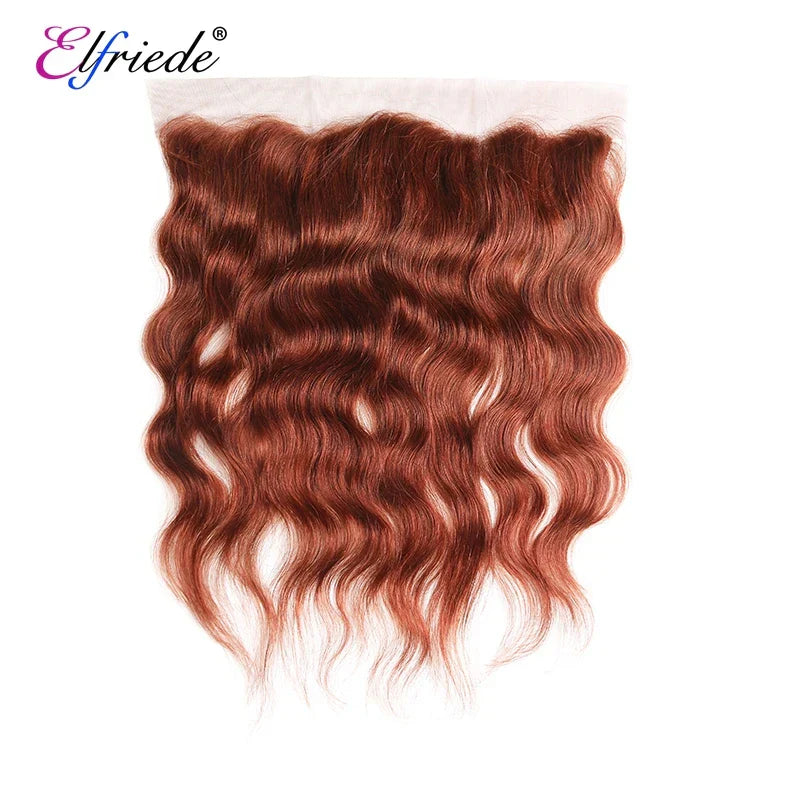 Elfriede #33 Dark Auburn Colored Natural Wave Hair
