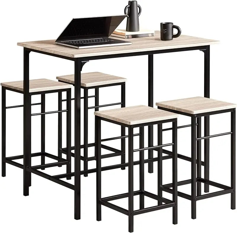 Haotian Bar Set-1 Bar Table and 4 Stools,