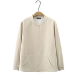 Womens Plus Size Zipper Jacket Autumn Casual Clothing