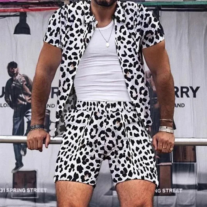 Men Clothes Trend Men Sets Leopard Print Men's