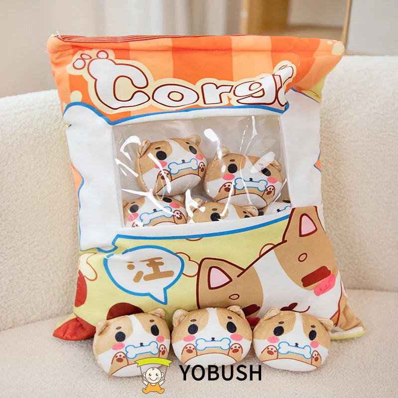 Cartoon Ramen Puff Cookie Bag Bubble Tea Plush