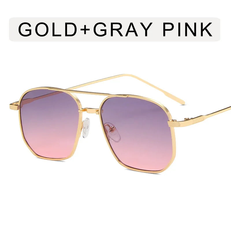 European American Style Women’s Sunglasses Polygon Shape Metal Frame Sun glasses Women Vintage Retro Female Sunglass