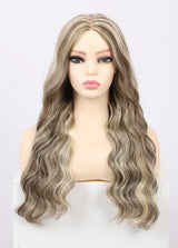 Kalyss Synthetic 18 Inches Ombre Blonde Curly Wavy