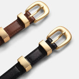 105cm Female Fashion Belt Simple Metal Buckle Belt