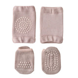 Summer Baby Knee Pads Socks Set Solid Color