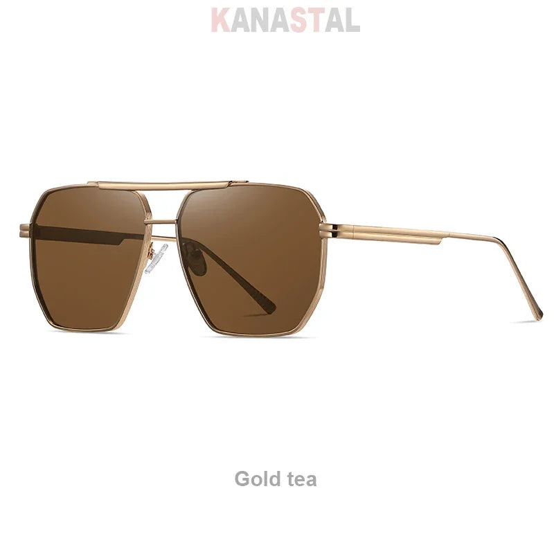 Men's Polarized Sunglasses UV400 TR Metal Colorful Square