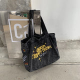 Crossbody Bags For Women Casual Denim Bags embroidery