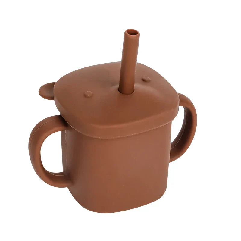 Modabebe Baby Feeding Cups Cute Animal Silicone Straw