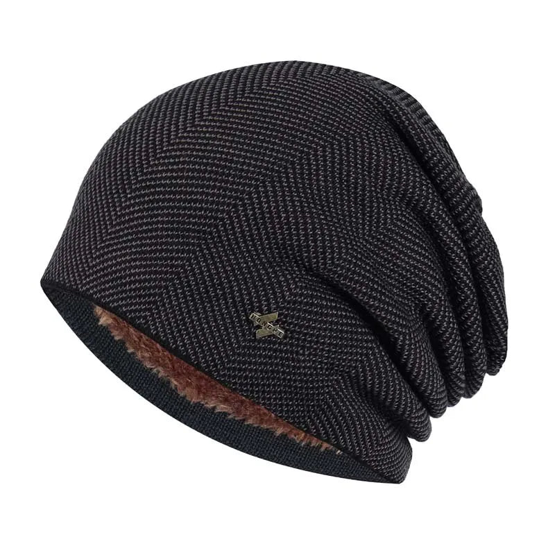 Winter Thick Warm Plush Baggy Beanies Hat For