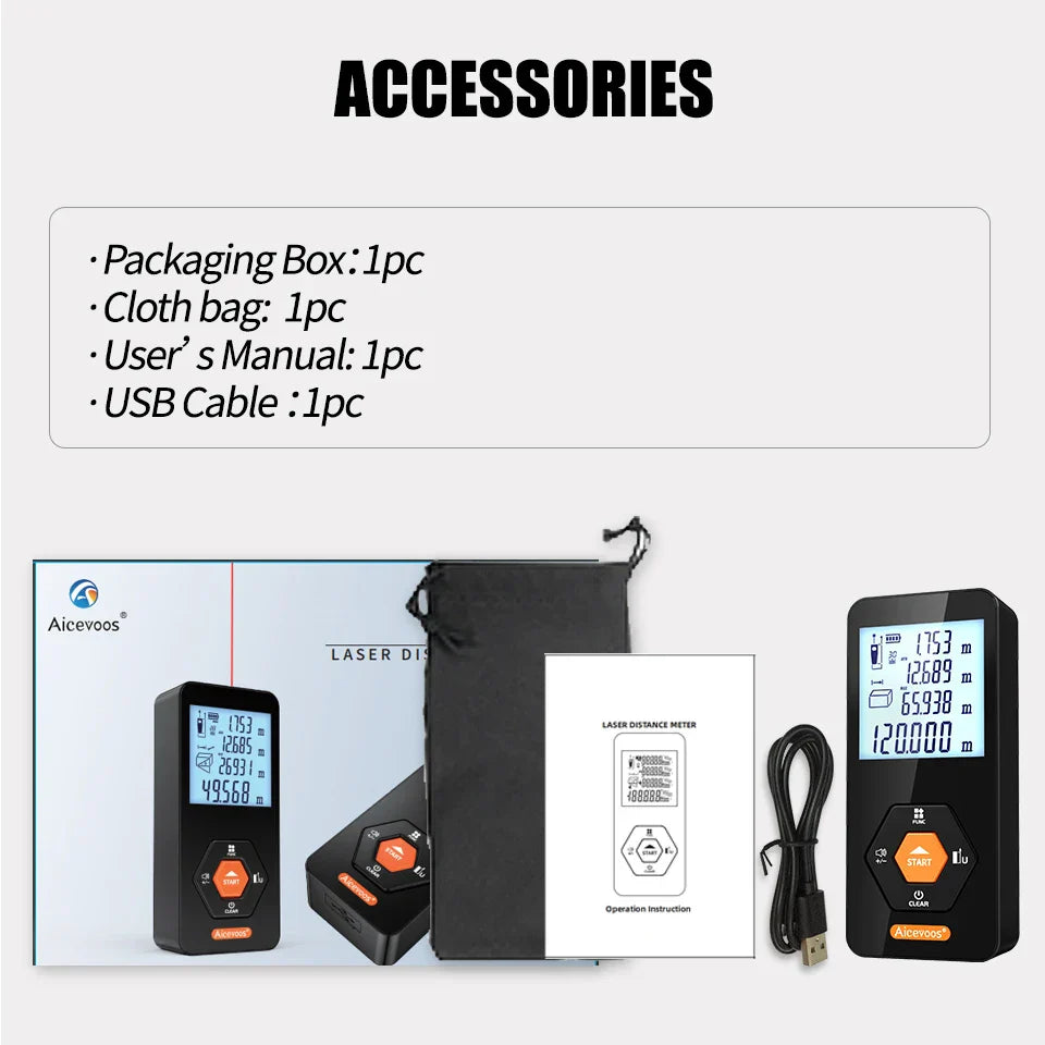 Aicevoos Digital Laser Rangefinder 50M 70M 100M 120M