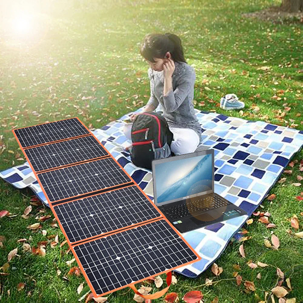 100w Foldable solar panel portable solar charger 12v