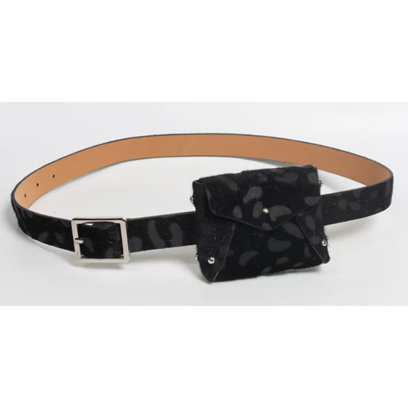 Women's Leopard Print Belt Bag for Autumn/Winter Fashion