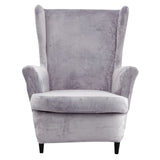 Velvet Wing Chair Covers Stretch Spandex Wingback Slipcover