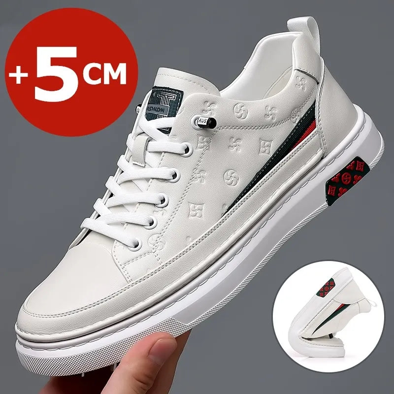 2024 Spring Men's Elevator Shoes Men Loafers White