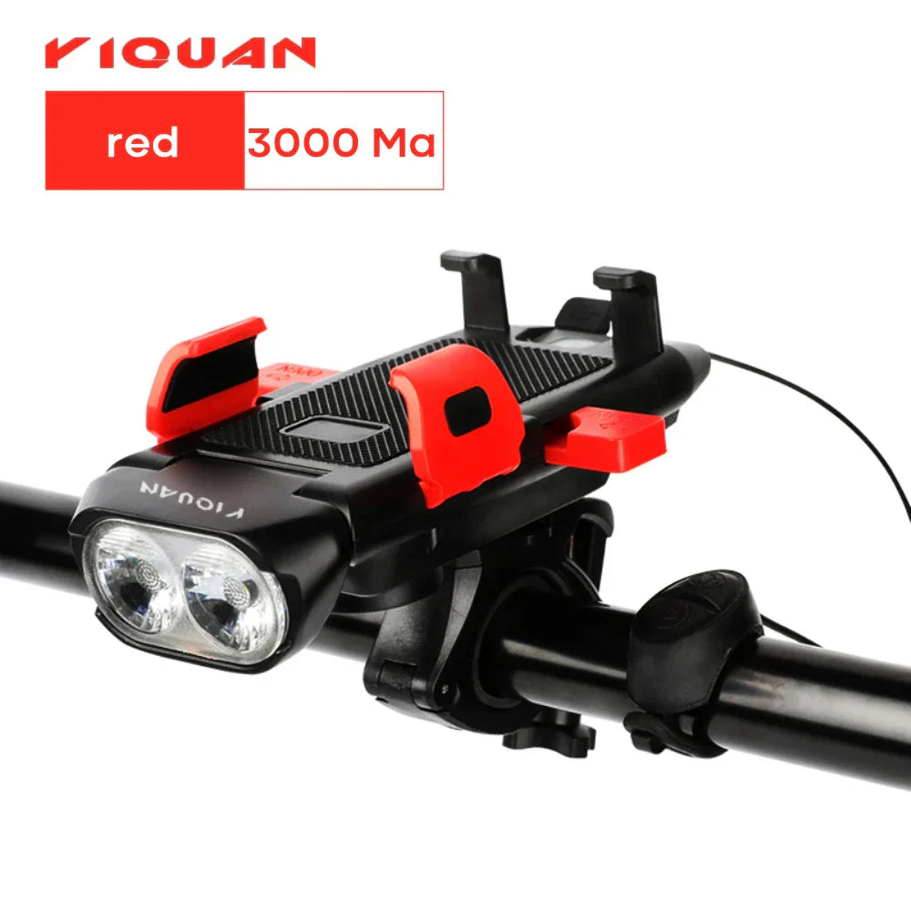 Multi-Function 4 in 1 Light Flashlight Bike Horn