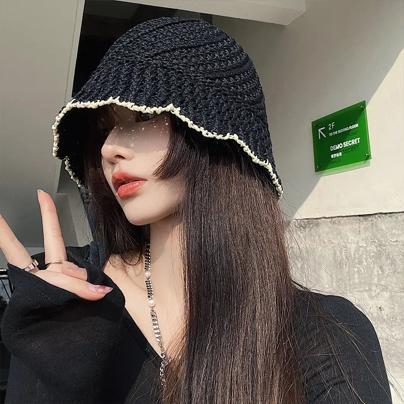 Summer Straw Hats for Women Foldable Outdoor Gorro