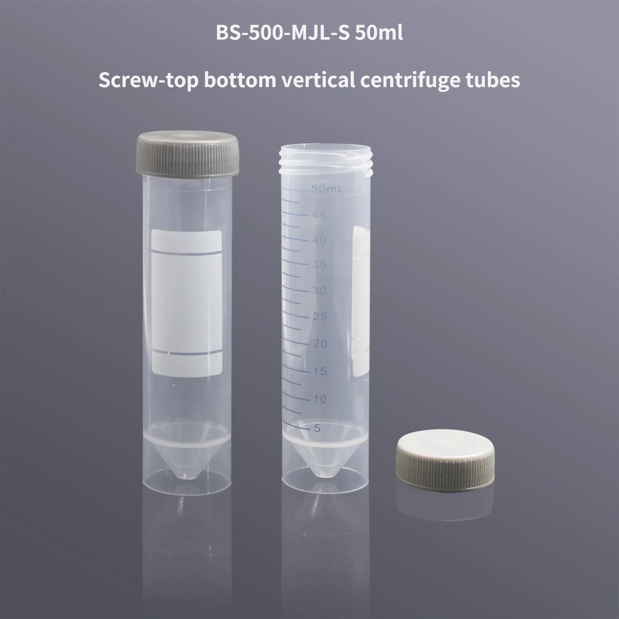 25Pcs Biosharp 50ml Screw Top Centrifuge Tube Sterile